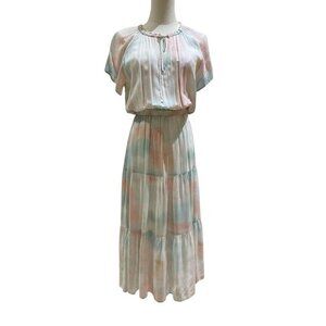 Anthropologie Cloth & Stone Tie Dye Midi Dress Boho Summer Multiple Sizes NEW